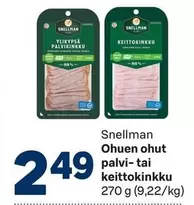 Ohuen ohut palvi- tai keittokinkku
