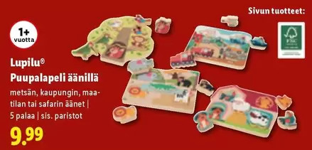 Puupalapeli äänillä