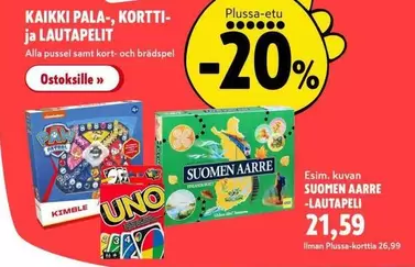 PALA-, KORTTI- ja LAUTAPELIT