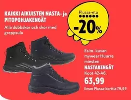 AIKUISTEN NASTA-ja PITOPOHJAKENGÄT