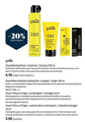 Glued Blasting Freeze hiuskinne/hårspray