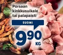 Porsaan kinkkusuikale tai palapaisti