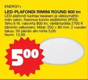 LED-PLAFONDI RIMINI ROUND 800 Im