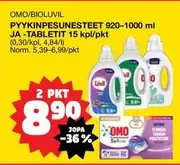 PYYKINPESUNESTEET JA -TABLETIT