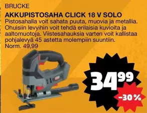 AKKUPISTOSAHA CLICK 18 V SOLO