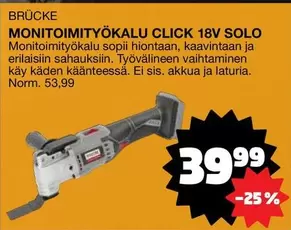 MONITOIMITYÖKALU CLICK 18V SOLO