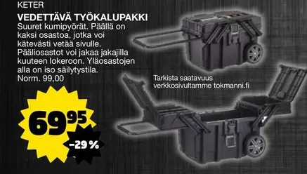 VEDETTÄVÄ TYÖKALUPAKKI