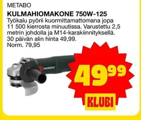 KULMAHIOMAKONE 750W-125