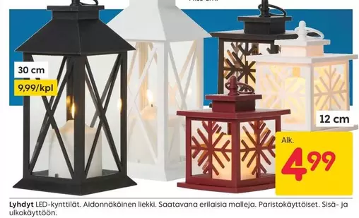 Lyhdyt LED-kynttilät