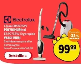 Clean EB51C1SW PÖLYNIMURI tai EERC73SW Ergorapido VARSI-IMURI