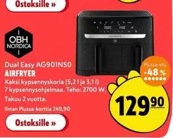 Obh Nordica - Dual Easy AG901NS0 AIRFRYER