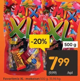 Favoritmix XL-makeiset