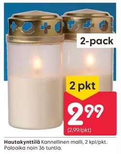 Hautakynttilä Kannellinen malli