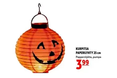 KURPITSA PAPERILYHTY 25 cm