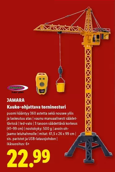 Kauko-ohjattava torninosturi