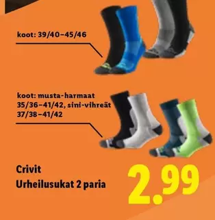 Urheilusukat 2 paria