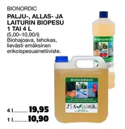 PALJU-, ALLAS- JA LAITURIN BIOPESU