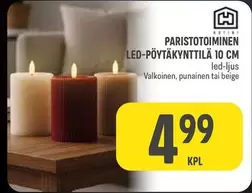 LED-PÖYTÄKYNTTILÄ 10 CM