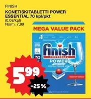 KONETISKITABLETTI POWER ESSENTIAL 70 kpl/pkt