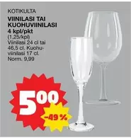 VIINILASI TAI KUOHUVIINILASI