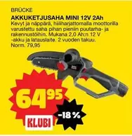 AKKUKETJUSAHA MINI 12V 2Ah