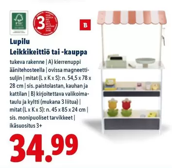 Leikkikeittiö tai-kauppa