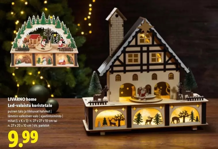 Led-valaistu koristeitalo