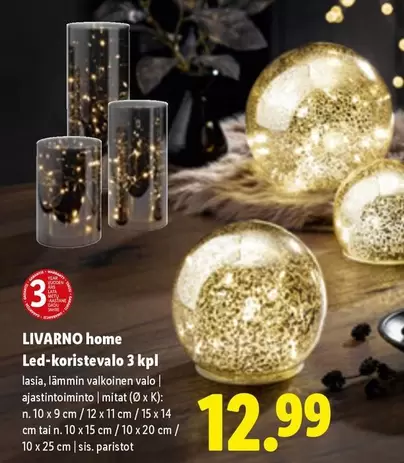 Led-koristevalo 3 kpl