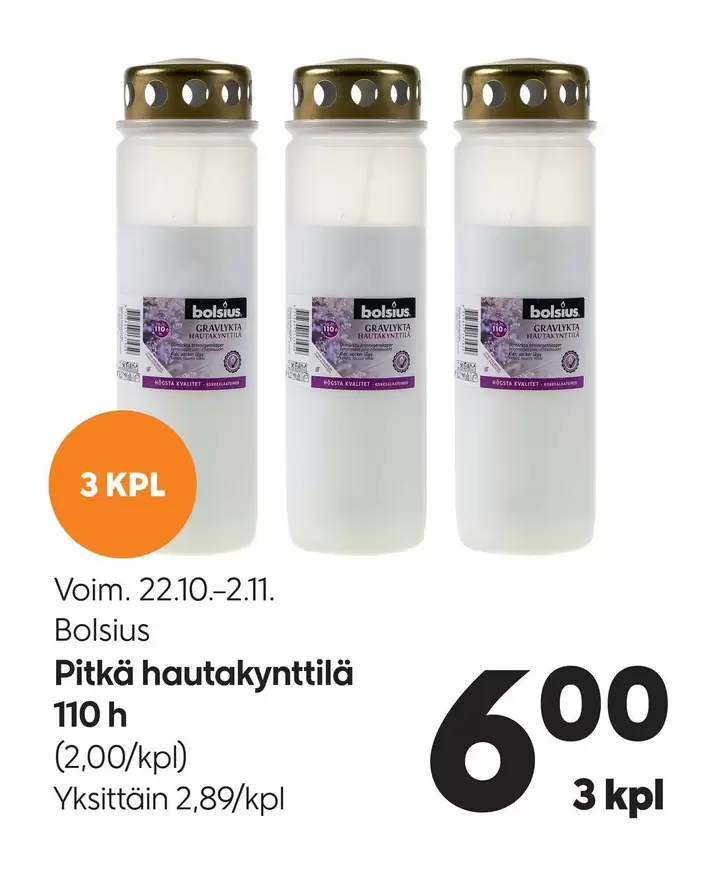 Pitkä hautakynttilä