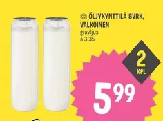 ÖLJYKYNTTILÄ 8VRK, VALKOINEN