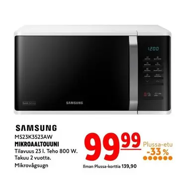 MS23K3523AW MIKROAALTOUUNI