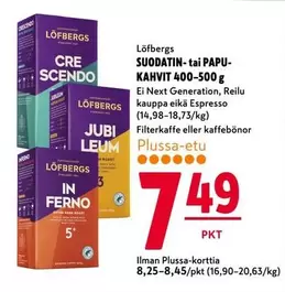 SUODATIN-tai PAPU-KAHVIT