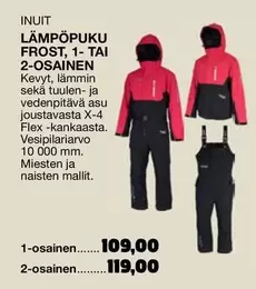 LÄMPÖPUKU FROST, 1- ΤΑΙ 2-OSAINEN