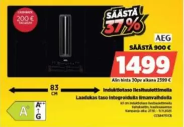 Induktiotaso Besinulettimella