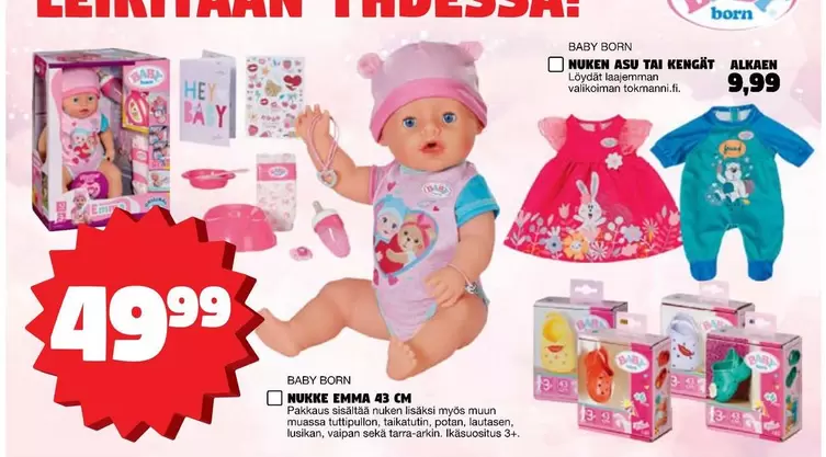 Baby Born - NUKKE EMMA 43 CM