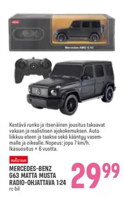 G63 MATTA MUSTA RADIO-OHJATTAVA 1:24