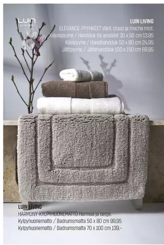 ELEGANCE PYYHKEET, HARMONY-KYLPYHUONEMATTO