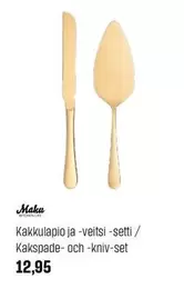 Kakkulapio ja -veitsi -setti / Kakspade-och-kniv-set
