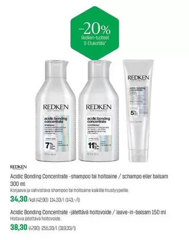 Acidic Bonding Concentrate shampoo tai hoitoaine / schampo eller balsam