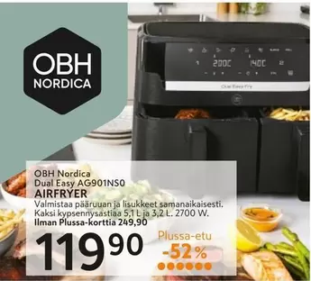 Obh Nordica - Dual Easy AG901NS0 AIRFRYER