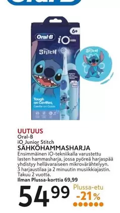 Oral B - IO Junior Stitch SÄHKÖHAMMASHARJA