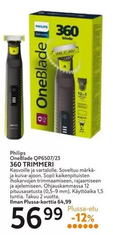 OneBlade QP6507/23 360 TRIMMERI