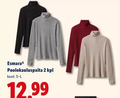 Poolokauluspaita 2 kpl