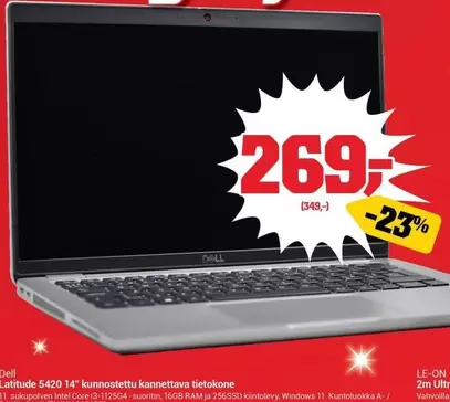 Dell - Latitude 5420 14" kunnostettu kannettava tietokone