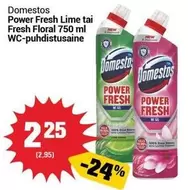 Lime - Power Fresh tai Fresh Floral 750 ml WC-puhdistusaine