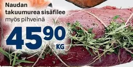 Naudan takuumurea sisäfilee