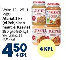 Piltti Ateriat 8 kk