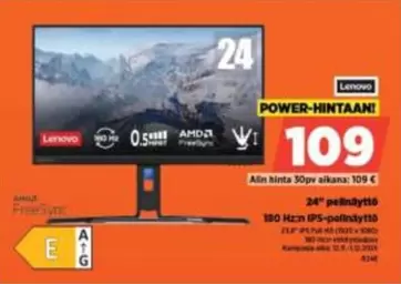 Amd - 24" pellinäyttö