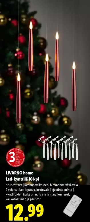 LED-kynttilä 10 kpl