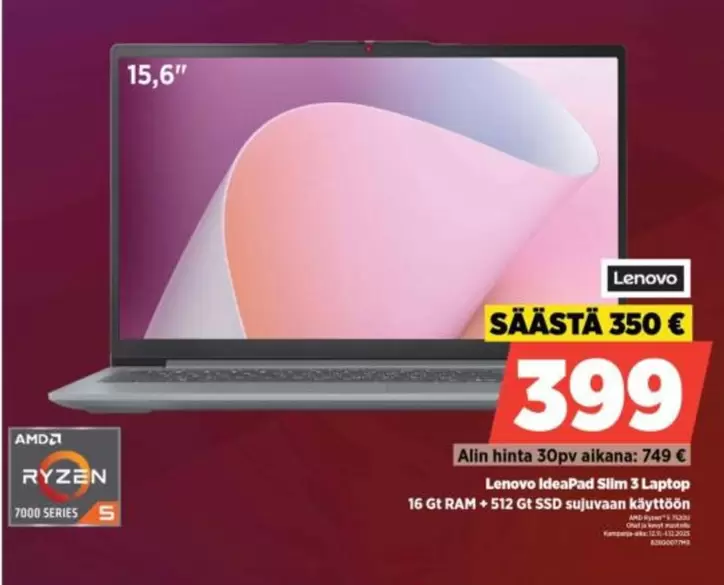 Amd - IdeaPad Silm 3 Laptop